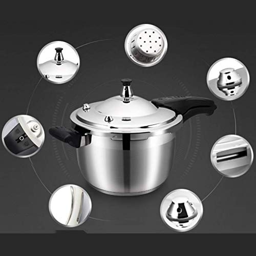 ZHJOPP Pressure Cooker, Thick Stainless Steel with Lid Aluminum Non-stick Soup Pot, Household Gas Pressure Cooker - Image 4
