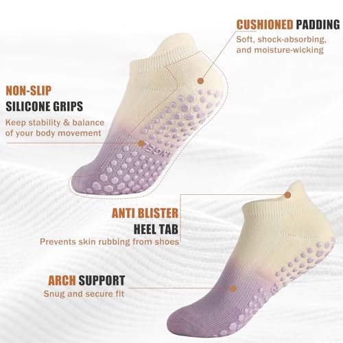 scenicamp Ombre Grip Socks for Women Non Slip Pilates Yoga Barre Socks — view 3