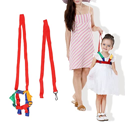 Coleira infantil 2 em 1 e pulseira antiperda para crianças, alças de ombro respiráveis e reguláveis,