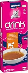 Vitakraft Bevande, snack per gatti liquido, spuntino per gatti per equilibrato equilibrio dei liquidi, con pollo, in bustine singole, senza aggiunta di zucchero (1 confezione da 5 x 30 g)