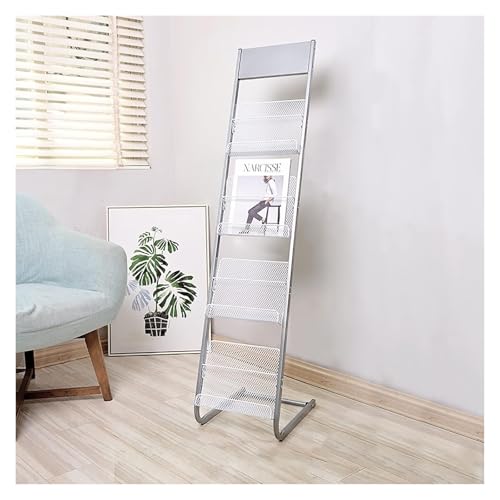 Porte-revues vertical présentoir de documents étagère à brochures métallique pour commerce