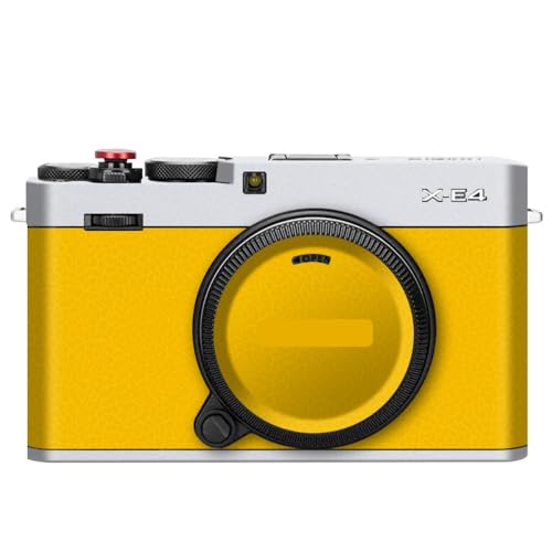 Film protection Fujifilm X-E4 anti-rayures transparent avec grip cuir jaune