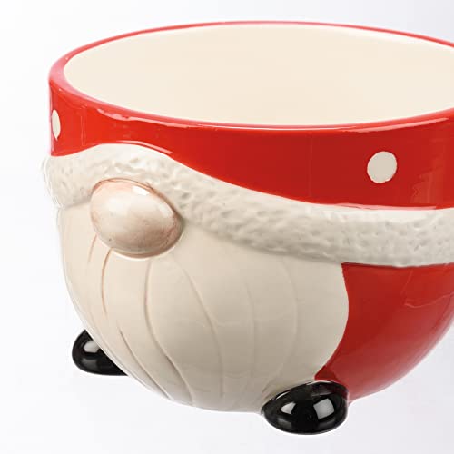 Bowl-Sm-Santa-Gnome-Red Bowl Sm Santa Gnome Red