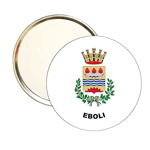 ROUND MIRROR. ARMORIAL EMBLEM EBOLI SALERNO ITALY