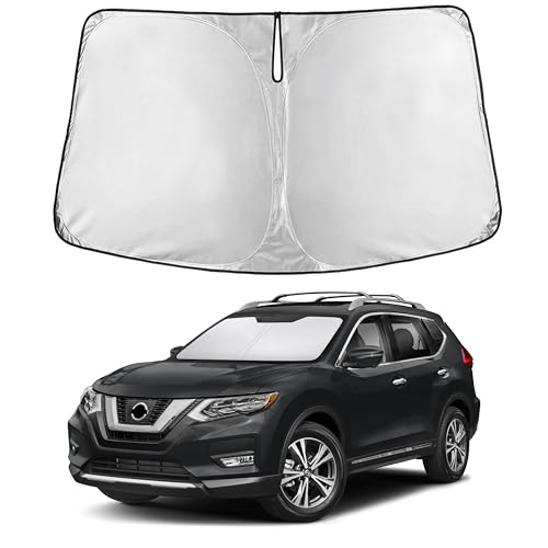 Image of EcoNour Windshield Sunshade Compatible for Nissan Rogue (NOT for Rogue Sport) 2014-2018 2019 2020, Sun Visor for Front Window Sun Shade Cover, UV Heat Blocker & Protector, Car Accessories