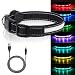 LED Safety Dog Collar - USB Rechargeable Light Up Pet Collar with Color Changing Feature, Flashing Light Glowing Pet Collar- Makes Your Dog Visible, Safe & Seen