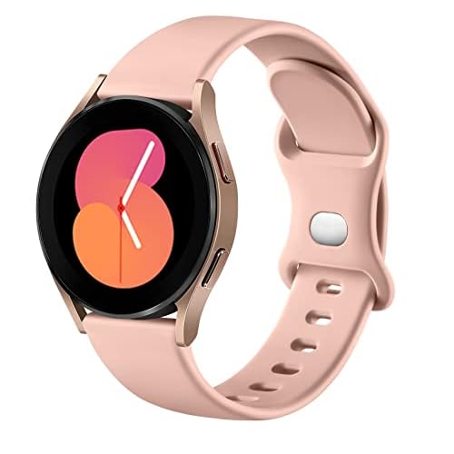 Lerobo Band Compatible with Samsung Galaxy Watch 7/6/5/4 Band/Active2 40mm 44mm,Galaxy Watch 3 41mm,Galaxy Watch 42mm Classic/Gear Sport SmartWatch,20mm Silicone Watchband Sport Strap for wo