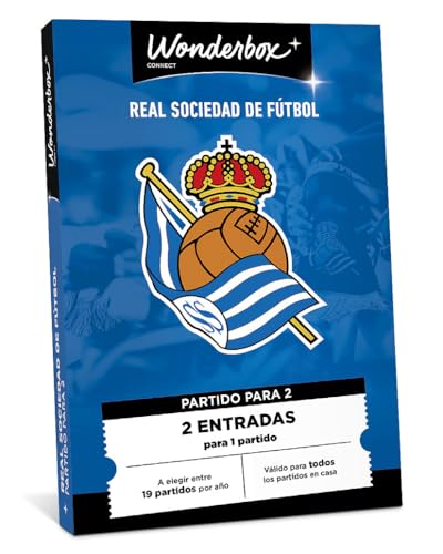 Tick&Box - Caja Regalo - Real Sociedad de Fùtbol - 1 Partido - 2 Entradas - Partido en su Estadio Mítico en San Sebastiàn - Idea Regalo Original Hombre