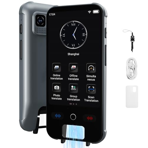 SCZND Traduttore Simultaneo Vocale, Traduttore Istantaneo Vocale per 148 Lingue Online, Scanner Traduttore con 90 Lingue, Traduzione di Foto Supporta WiFi/Bluetooth, Supporta Italiano Offline