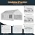 Shintenchi Portable Garage Canopy,10x20 FT Heavy-Duty Design Carport,Carport Canopy with Side-Opening Removable Door & Roll-Up Window,Portable Car Port for Car, Truck, Boat,White