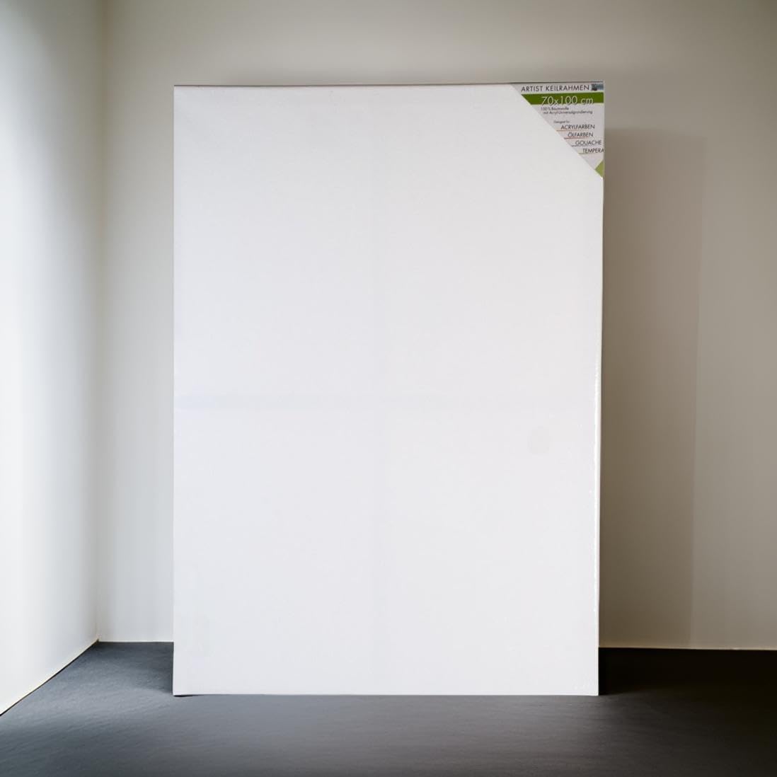 BURI Artist Keilrahmen 70x100 cm Leinwand groß Canvas Künstlerbedarf Künstler Holzrahmen Holz Malwand Künstlerleinwand Bilder malen 100% Baumwolle 380g/m² für Acrylfarben Ölfarben Gouache und Tempera