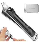 Ingrown Toenail Clippers, Slanted Nail Clippers for Thick Nails for Seniors, Edgy Angled Finger N...