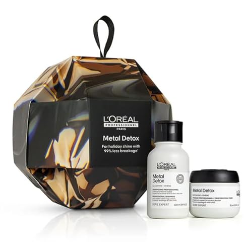 L'Oreal Professional Metal Detox MINIS Bauble Gift Set (Shampoo 100ml, Mask 75ml)