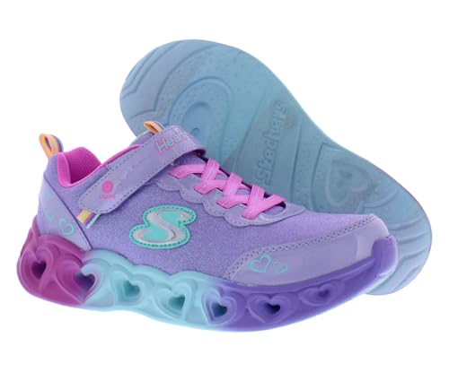 Skechers Lights Heart Lights Color Hoyful PS Girls Shoes2