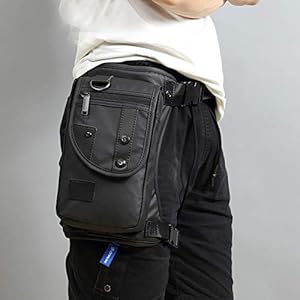 BEYST Waterproof Oxford Drop Leg Bag, Mens Messenger Shoulder Bags Riding Hip Bum Waist Pack – for Motorcycle Steampunk…