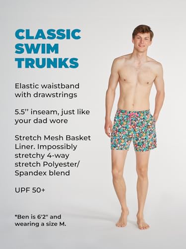 Image of Chubbies Men's Swim Trunks, Stretch Swimming Board Shorts, 5.5 inch Inseam