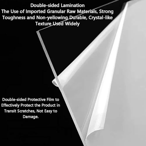 DONGYUE Clear Polycarbonate Sheet Roof Panels Acrylic Plastic Sheet,UV Protection Rainproof Cover,Outdoor Awning Shelter,for Greenhouses,Sheds,Carports,Huts,Kennels (Size : 4x16.4ft)
