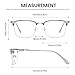 Cyxus Retro Blue Light Glasses Men - Square TR90 Metal Blowline Frame Stylish Trendy for Computer Daily Work 8252