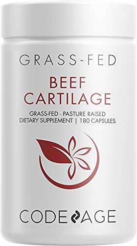 Codeage Grass Fed Beef Cartilage Supplement - Freeze Dried, Non-Defatted, Desiccated Beef Tracheal Bovine Cartilage & Liver Pills – Pasture Raised Argentina Beef Vitamins - Non-GMO -180 Capsules Codeage Grass Fed Beef Cartilage Supplement - Freeze Dried, Non-Defatted, Desiccated Beef Tracheal Bovine Cartilage & Liver Pills – Pasture Raised Argentina Beef Vitamins - Non-GMO -180 Capsules