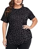COOTRY Plus Size Workout Tops for Women Short Sleeve Loose fit Shirts Athletic Gym Yoga Clothing...