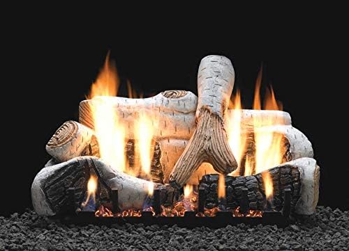 Empire Ceramic Fiber Birch Gas Logs, 4-Piece, 30-Inch
