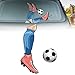 funnyfeng Autocollants D'essuie-Glace De Voiture Fans De Football Autocollants De Voiture Modifiés Bricolage Autocollants D'essuie-Glace De Pare-Brise Arrière