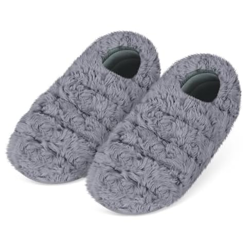 SUZZIPAD Microwavable Slippers and Microwave Foot Warmers for Women & Man, Heated Slippers for Cold Feet, Feet Warmers for Plantar Fasciitis, Achilles Tendinitis, Ankle Pain Relief, S/M, Unscented Cover