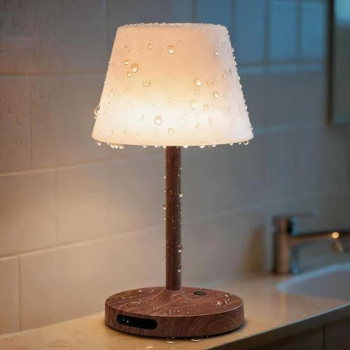 Image of SAIWEYA Outdoor Waterproof Shower Lamp, 5200mAh Rechargeable Bathroom Lamp