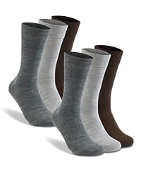 6 Pairs - Grey/Brown/Light Grey