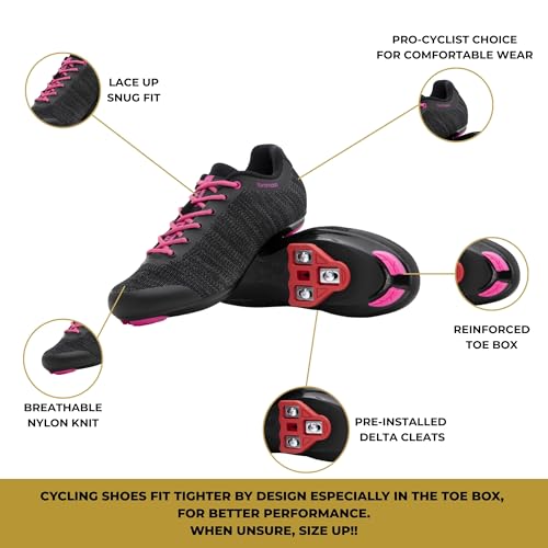 Image of Tommaso Pista Peloton Shoes for Women - Ready to Ride with Pre-Installed Delta Cleats for Indoor Bikes & Cycles - Explore Variety Cycling Shoes & Bike Accessories