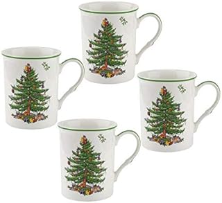 Spode Christmas Tree Set of 4 Mugs