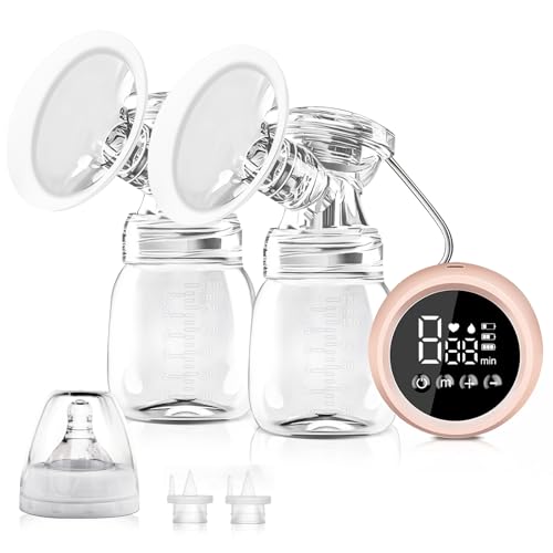 Anluomania Milchpumpe Elektrisch Tragbar, Elektrische Doppelmilchpumpe,...