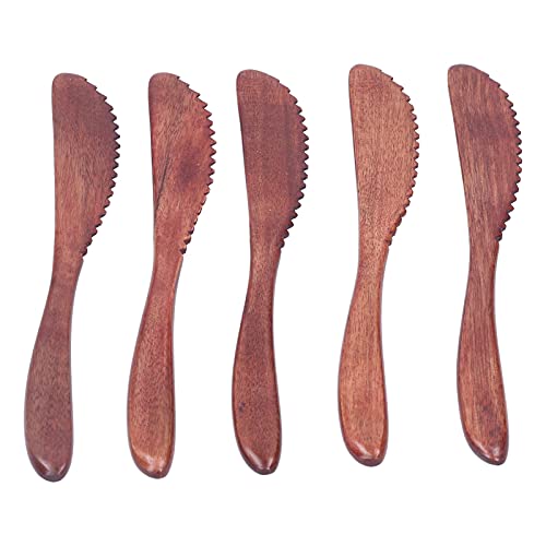 OKJHFD Wooden Dining Knife, Polished Cake Knife, All Natural Reusable Tableware, Family Kitchen, Picnic Restaurant, Dessert, Environmental Friendly Kitchen Gadgets