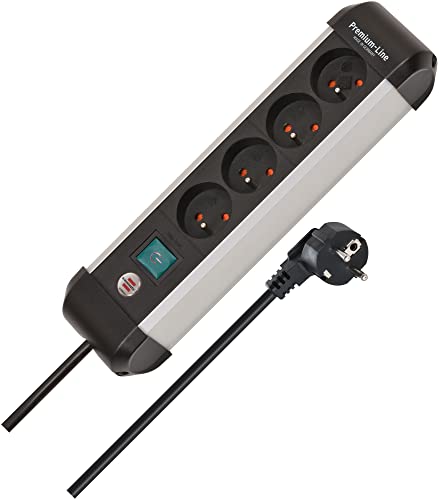 Regleta de 4 enchufes Brennenstuhl para solucionar la falta de espacio y cables cortos de 1.8m