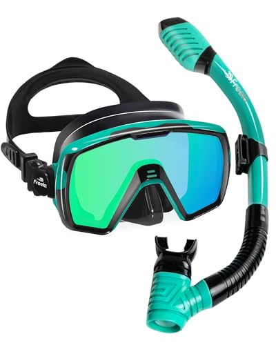 Kids Dry Snorkel Set Scuba Diving Mask 180° View Anti-Fog Snorkeling Kit - image 1