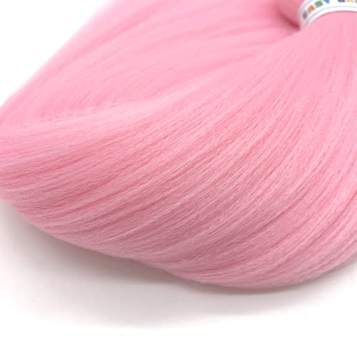 Pink Braiding Hair Pre Stretched Box Braids Kanekalon Braiding Hair Human Hair 26 Inch #TOP4