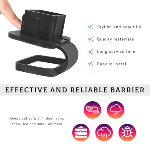 KVAEY 2 Inch Trailer Hitch Cover, Rubber Tube Plug Insert Cap for 2\" Receivers, Square Dustproof Tow Receiver Tube Plug Cap, Universal Tow Hitch Cover for for Most Vehicles, SUV (Cat Paw with Buckle)