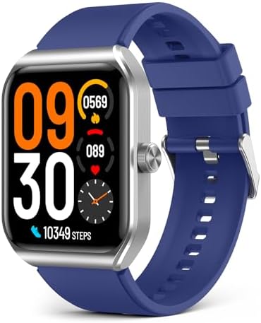 Smart Watch for Men, 1.91″ HD Touch Screen Smartwatch with 100+ Sports, Blood Pressure, Heart Rate, Blood Oxygen, Sleep Monitor, IP68 Waterproof Fitness Tracker Compatible with Android iOS iPhone Blue