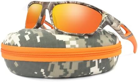 Camo Polarized Wrap-around Sport Sunglasses for Men Women UV400 Driving Fishing Hunting Sun Glasses