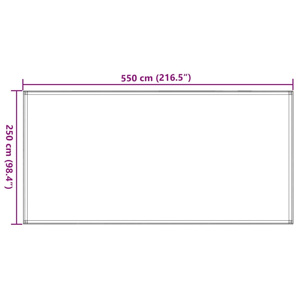Zeltteppich Sandfarbe HDPE 250x550 cm wetterbeständig atmungsaktiv mit Ösen Camping Outdoor Unterlage für Zeltzubehör und Festival Zeltnagel Hering Reparaturset