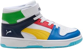 PUMA Kids' Rebound Layup Mid Hook and Loop Sneakers