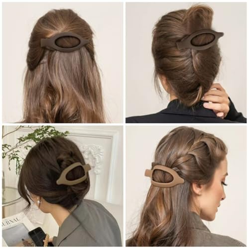 Non-Slip Hair Claws Black Hair Clips Large Hair Claw Clip Hair Clips for Thick Hair Women Hair Accessories for Women and Girls (HairclawLF) - Image 2
