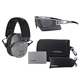 TITUS スリムラインイヤーマフと安全メガネコンボパック Grey