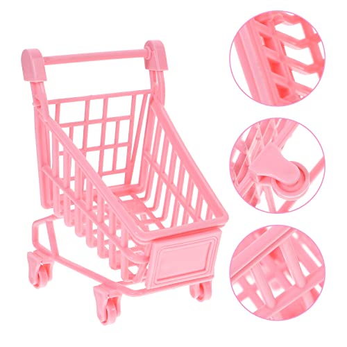 6 Pcs Mini Shopping Cart Mini Supermarket Trolley Mini Supermarket Cart Small Basket Cart Toy Handcart Pink, 12X8Cmx6Pcs #TOP2