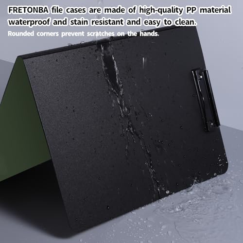 FRETONBA Clipboard A4 with Double Clips, 2 Pieces Foldover Clip Board with Cover, Plastic Document Folder - Image 4