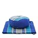 LEEWADEE Set de meditación Mini – Cojín de Yoga Zafu y colchoneta de meditación Zabuton, Asiento tailandés de kapok ecológico, Set de 2, Azul