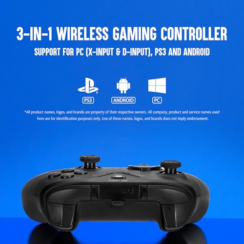 Ant Esports GP365 Pro Wireless Controller with Hall Effect Magnetic Triggers for PC/PS3/Android, 2.4G Connectivity (Black/Grey) - Image 4