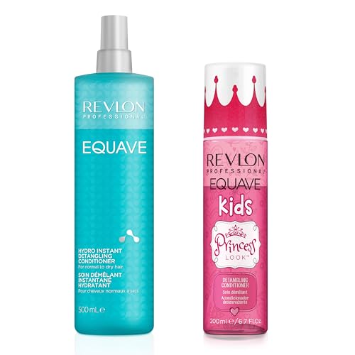 REVLON PROFESSIONAL EQUAVE Hydro Nutritive Detangling Conditioner,500 ml + EQUAVE Kids Princess Conditioner, 200 ml