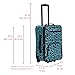 Rockland Fashion Softside Upright Luggage Set,Expandable,Telescopic Handle,Wheel, Blue Leopard, 2-Piece (14/19)