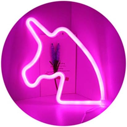 LED Neon Light Signs,Wall Decor Holiday Decor Light for Kids' Room Decorations Birthday Party Light (Pink Unicorn)